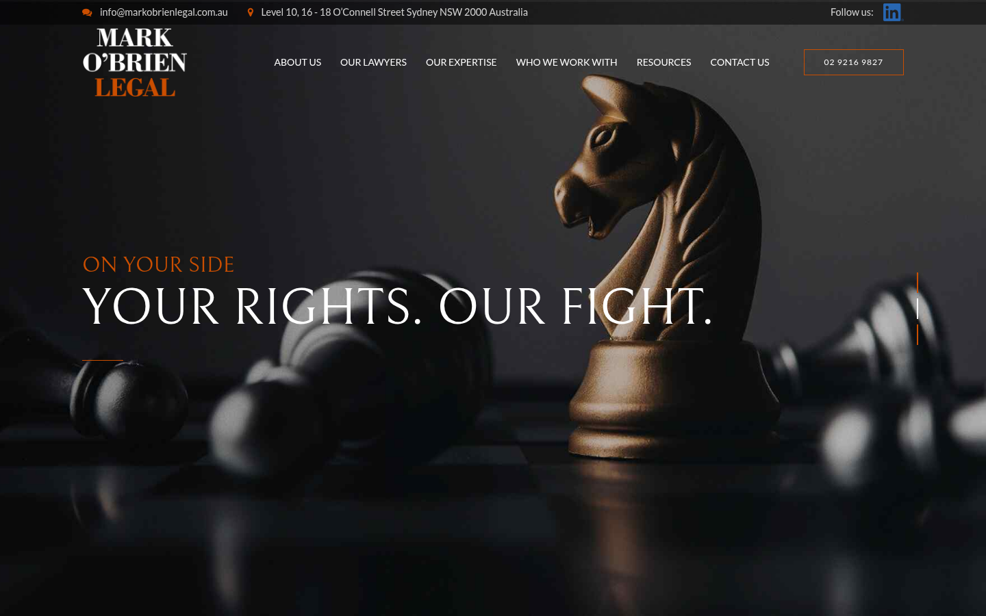 Desktop at 1440px, above the fold