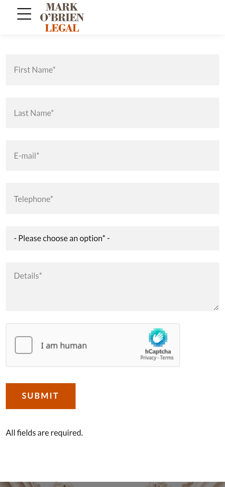 Mobile, contact form